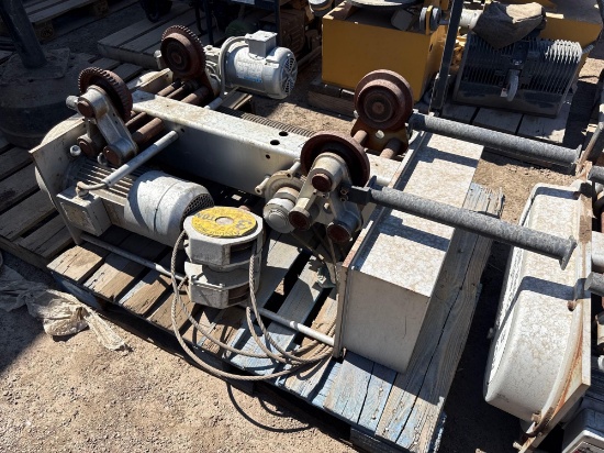 DETROIT HOIST 3 TON OVERHEAD TROLLEY HOIST SUPPORT EQUIPMENT