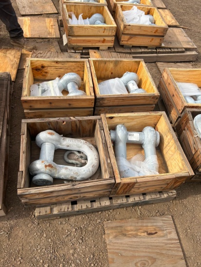 (4) 115 TON CHAIN SHACKLES SUPPORT EQUIPMENT