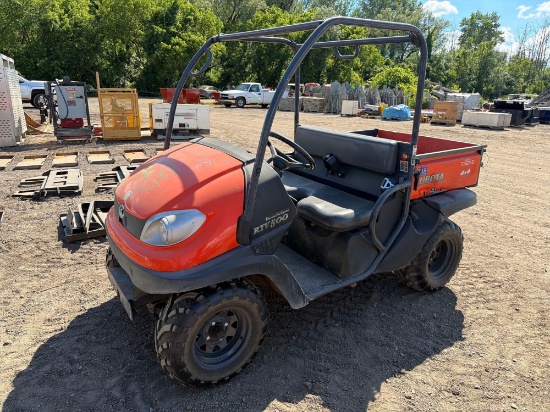 KUBOTA RTV500 UTILITY VEHICLE 4x4, powered by gas engine, equipped with OROPS, utility body.