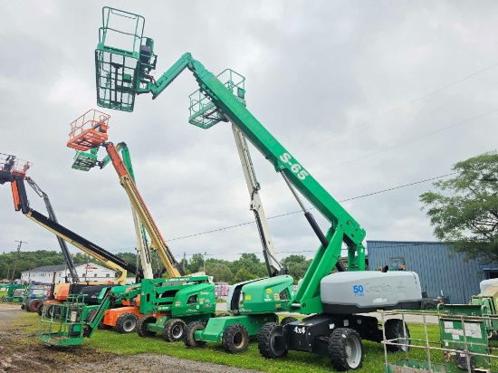 GENIE S-65 BOOM LIFT SN:S6016H-35508 4x4, powered by diesel engine, equipped with 65ft. Platform