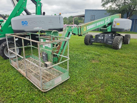 GENIE S-65 BOOM LIFT SN:S6015A-31109 4x4, powered by diesel engine, equipped with 65ft. Platform