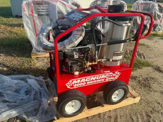 NEW EASY KLEEN MAGNUM GOLD PRESSURE WASHER powered by gas engine, equipped with 4000PSI, 12Volt,