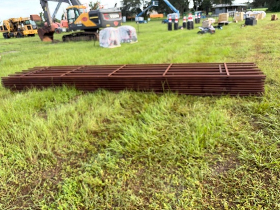 (20) NEW 20FT. 6-BAR CONTINUOUS FENCE PANELS GATES/ PANELS/ FENCING w/ hardware.
