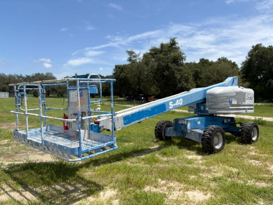 GENIE S40 BOOM LIFT SN:S4014-20040 4x4, powered by diesel engine, equipped with 40ft. Platform
