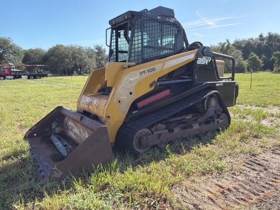 ASV PT100 RUBBER TRACKED SKID STEER SN:3883 powered by diesel engine, equipped with rollcage,