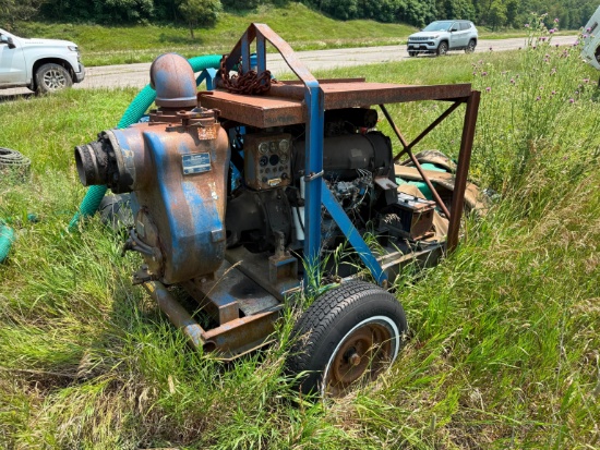 GORMAN RUPP 6IN. WATER PUMP SN:1126746 powered by Deutz diesel engine, equipped with 6in. Diameter,