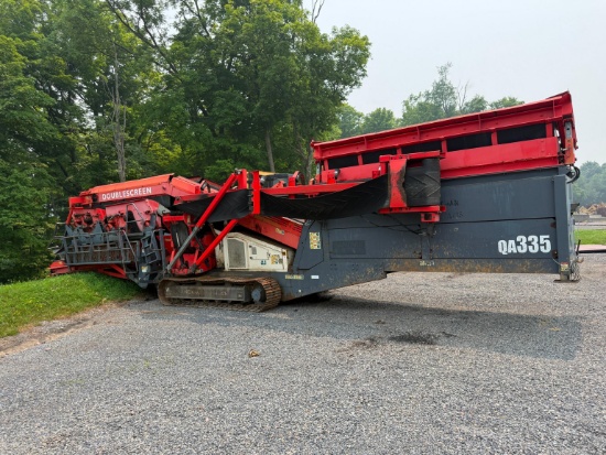 SANDVIK QA335 SCREENING PLANT SN:QA335-0057 powered by Cat diesel engine, equipped with 8.6 yard