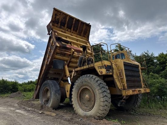 CAT 777B STRAIGHT FRAME HAUL TRUCK SN:4YC1104 powered by Cat 3508 diesel engine, equipped with Cab,