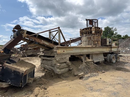 ELJAY 54 CONE CRUSHER electric powered, 200hp, equipped with 36in. under cone discharge conveyor,