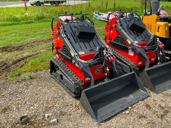 NEW ATS-T460 MINI TRACK LOADER powered by diesel engine, equipped with auxiliary hydraulics,