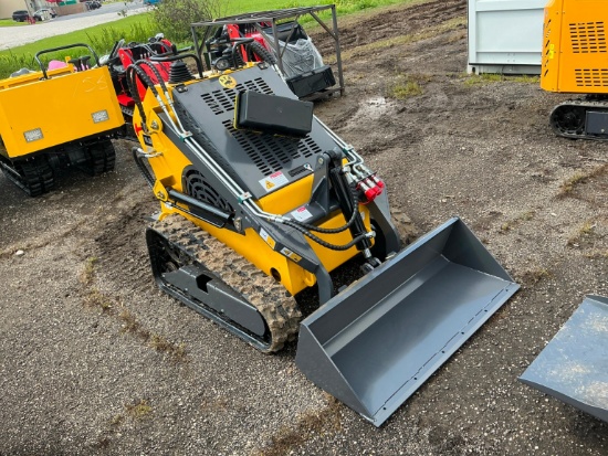 NEW ATS-T460 MINI TRACK LOADER powered by diesel engine, equipped with auxiliary hydraulics,