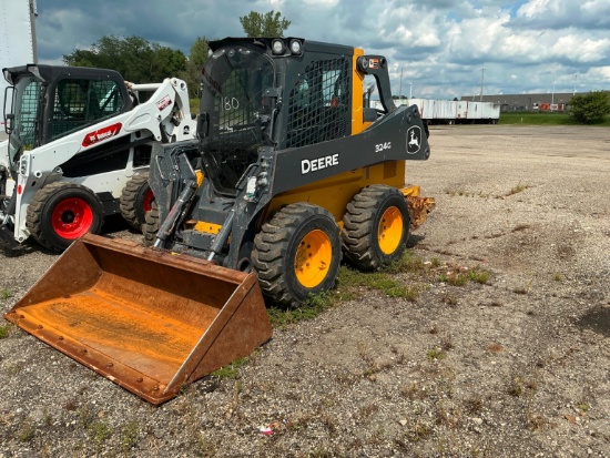 2024 JOHN DEERE 324G SKID STEER SN:1T034GMVRJ459644 powered by diesel engine, equipped with EROPS