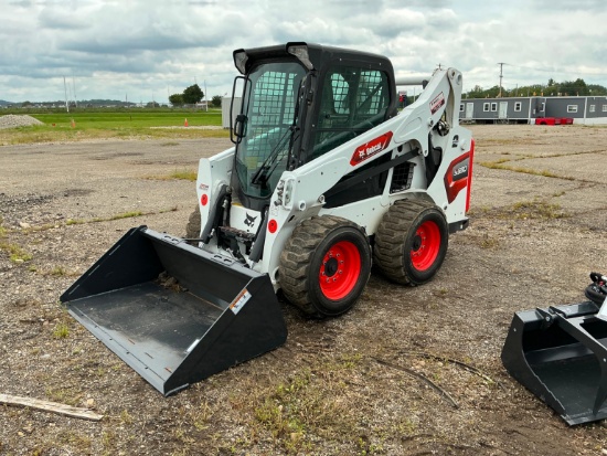 2021 BOBCAT S590 SKID STEER SN:B4TP12129 powered by diesel engine, equipped with EROPS, air, heat