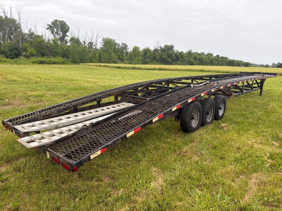 2019 KAUFMAN LOW PRO 3 CAR HAULER equipped with 50ft. Long deck, 12,000lb GVWR, electric brakes,