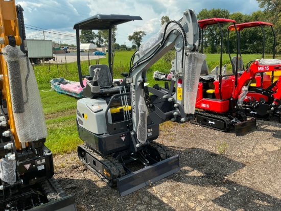 NEW ATS-ME18 HYDRAULIC EXCAVATOR powered by diesel engine, equipped with OROPS, front blade, rubber