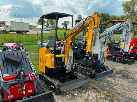 NEW ATS-RT15R HYDRAULIC EXCAVATOR powered by diesel engine, equipped with OROPS, front blade, rub...