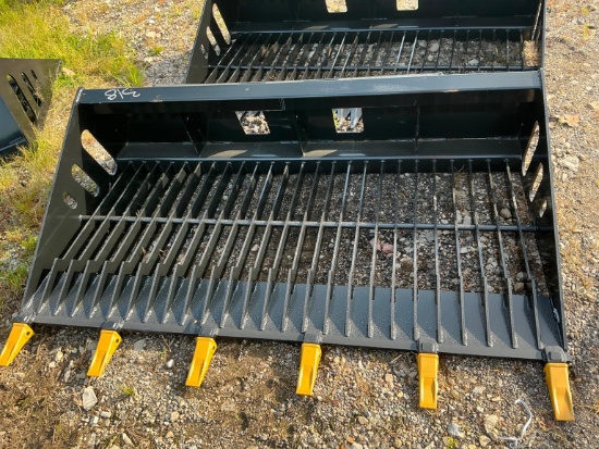 New Rsb72 Sliding Loader Rock Screening Shovel Skid Steer Attachment