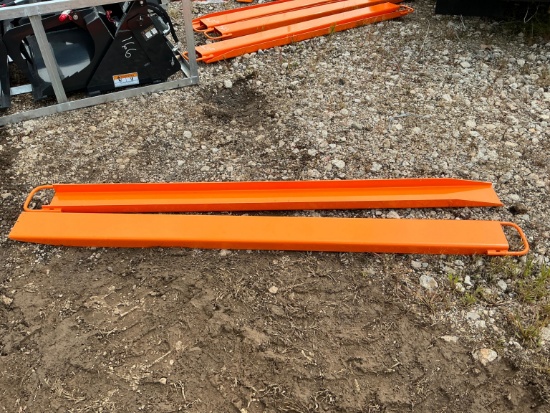 NEW WOLVERINE EX-66-78L 8FT. PALLET FORK EXTENSIONS SKID STEER ATTACHMENT
