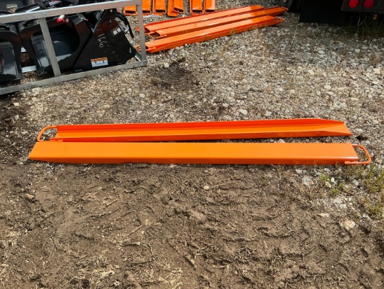 New Wolverine Ex-66-78l 8ft. Pallet Fork Extensions Skid Steer Attachment