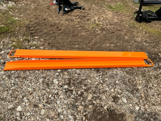 NEW WOLVERINE EX-66-78L 8FT. PALLET FORK EXTENSIONS SKID STEER ATTACHMENT