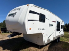 CHEROKEE CAMPER VN:109366 fifth wheel, tandem axle. SOLD BILL OF SALE ONLY, NO TITLE
