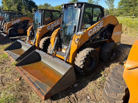 DEMO CASE SV280B SKID STEER powered by diesel engine, 74hp, equipped with EROPS, air, heat, radio,