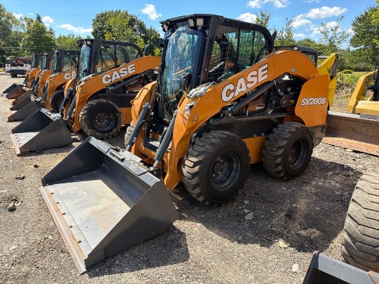 DEMO CASE SV280B SKID STEER powered by diesel engine, 74hp, equipped with EROPS, air, heat, radio,