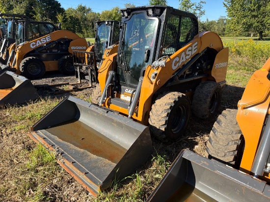DEMO CASE SV280B SKID STEER powered by diesel engine, 74hp, equipped with EROPS, air, heat, radio,