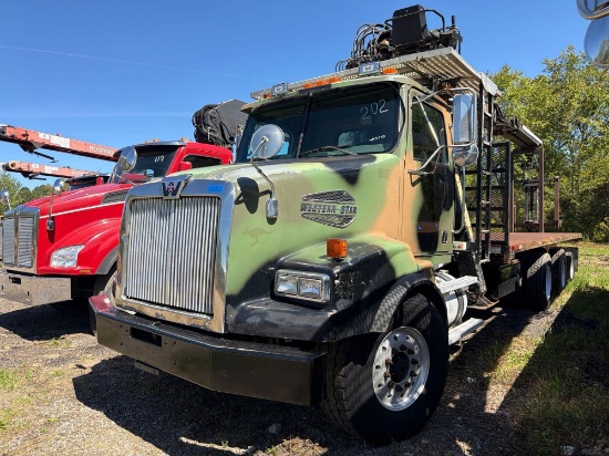 2007 WESTERN STAR 4900 BOOM TRUCK VN:5KKHALCV97PY49343 powered by Mercedes diesel engine, 435hp,