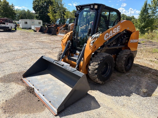 DEMO CASE SV280B SKID STEER powered by diesel engine, 74hp, equipped with EROPS, air, heat, radio,