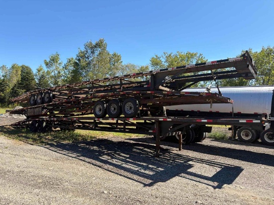 2019 KAUFMAN LOW PRO 3 CAR HAULER equipped with 50ft. Long deck, 12,000lb GVWR, electric brakes,