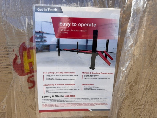 NEW SDLANCH FPPL FOUR POST CAR LIFT NEW SUPPORT EQUIPMENT