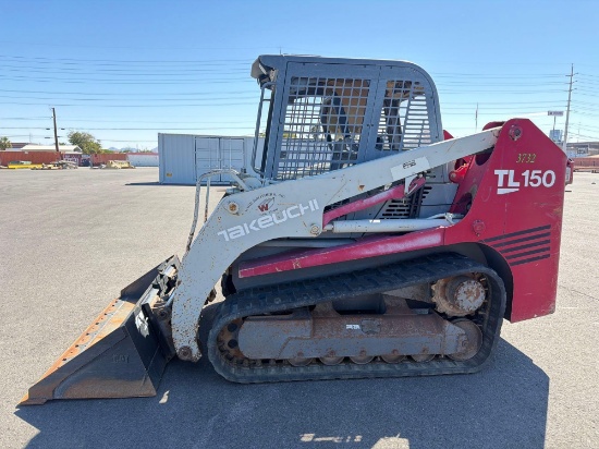 TAKEUCHI TL150 RUBBER TRACKED SKID STEER SN:21503732 powered by diesel engine, equipped with