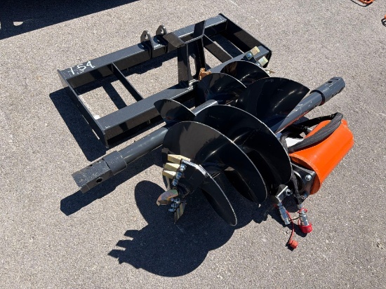 NEW WOLVERINE ADB-13-1218R AUGER DRIVE & BIT SKID STEER ATTACHMENT includes 12in. & 18in.