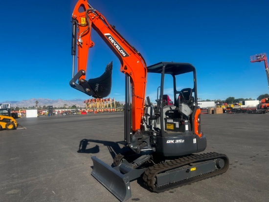 NEW UNUSED DEVELON DX35Z-7 HYDRAULIC EXCAVATOR powered by Develon diesel engine, 24.7hp, equipped