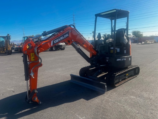 NEW UNUSED DEVELON DX27Z-7 HYDRAULIC EXCAVATOR powered by Develon diesel engine, 24.7hp, equipped