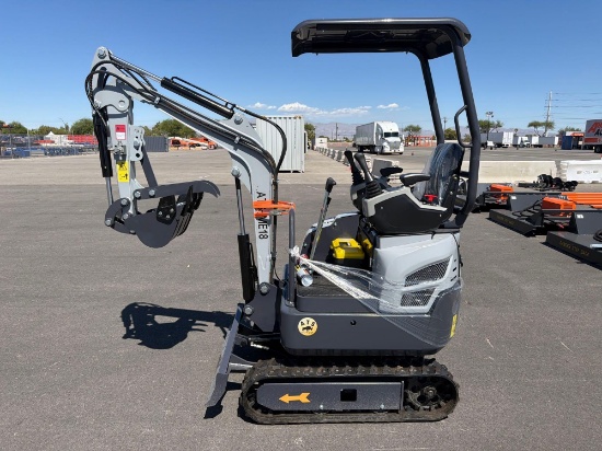 NEW ATS-ME18 HYDRAULIC EXCAVATOR powered by gas engine, equipped with OROPS, front blade, rubber