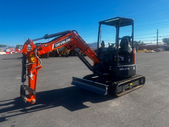 NEW UNUSED DEVELON DX27Z-7 HYDRAULIC EXCAVATOR powered by Develon diesel engine, 24.7hp, equipped