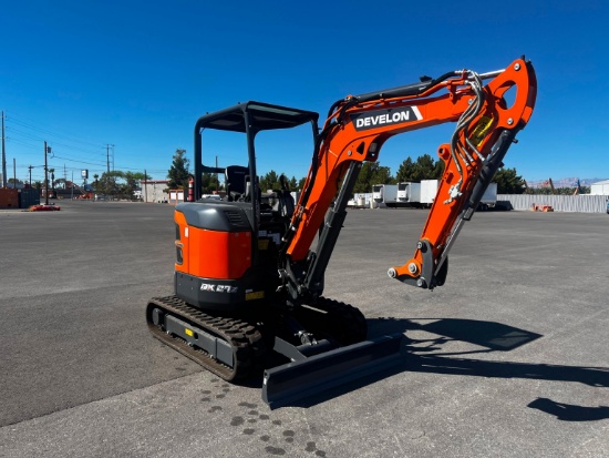 NEW UNUSED DEVELON DX27Z-7 HYDRAULIC EXCAVATOR powered by Develon diesel engine, 24.7hp, equipped