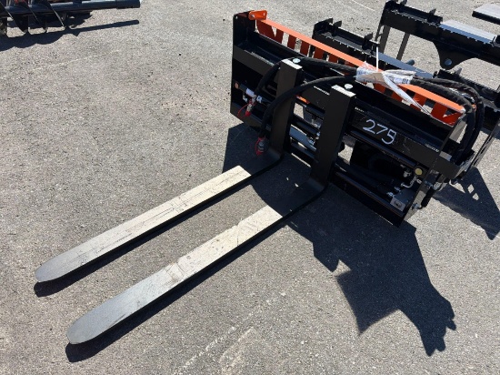 NEW WOLVERINE PFA-11-3300G 48IN. HYDRAULIC ADJUSTABLE PALLET FORKS SKID STEER ATTACHMENT