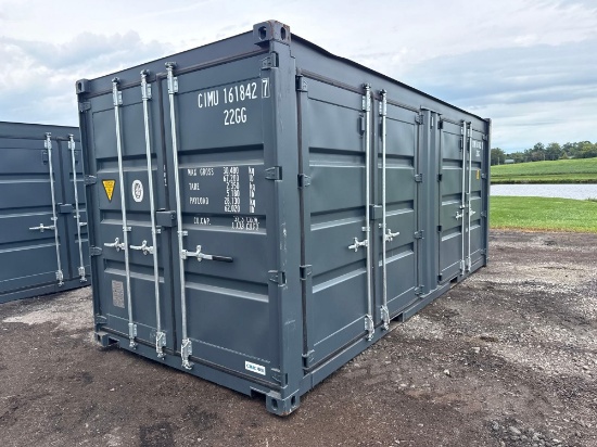 NEW 20FT. MULTI-USE CONTAINER with fork pockets, two side doors.
