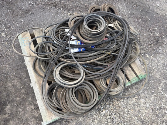 Pallet Of Assorted Serpentine Belts Support Equipment
