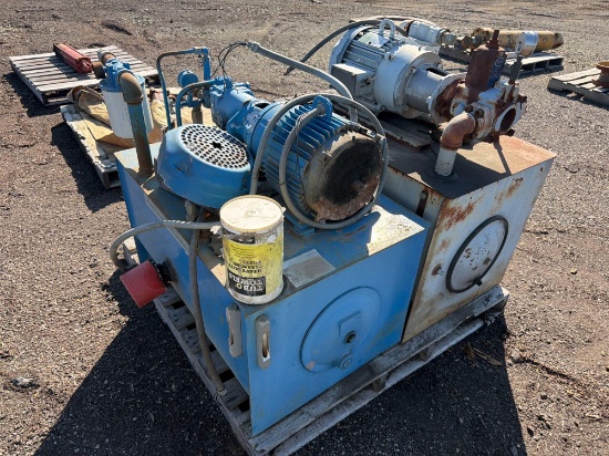 (2) HYDRAULIC POWER PACKS WITH ELECTRIC MOTORS SUPPORT EQUIPMENT