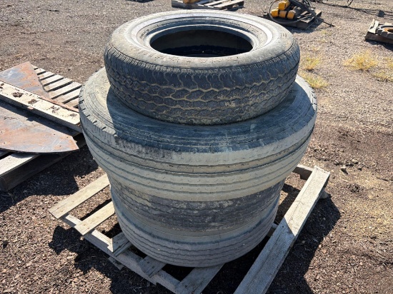 (4) ASSORTED USED TIRES SUPPORT EQUIPMENT