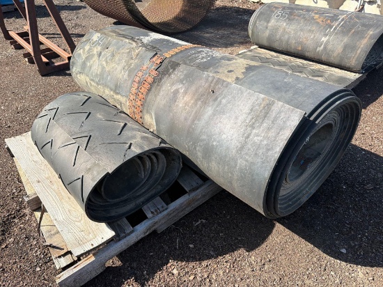 ROLL OF USED 60IN. & 24IN. CONVEYOR BELT CONVEYOR PART