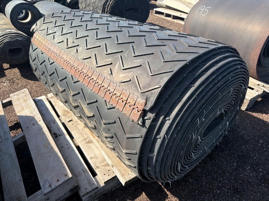 ROLL OF USED 48IN. CONVEYOR BELT CONVEYOR PART