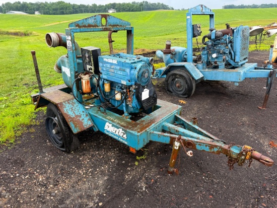 THOMPSON 6IN. WATER PUMP SN:215650 powered by Deutz diesel engine, equipped with 6in. Centrifugal