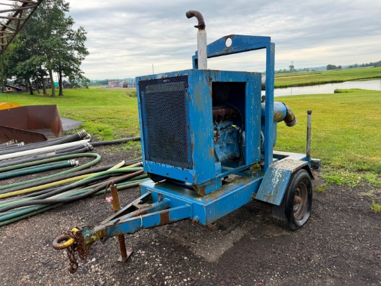 THOMPSON 6IN. WATER PUMP powered by John Deere diesel engine, equipped with 6in. Centrifugal pump,
