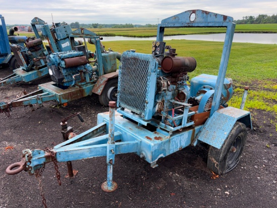 THOMPSON 6IN. WATER PUMP SN:216823 powered by John Deere diesel engine, equipped 6in. Centrifugal
