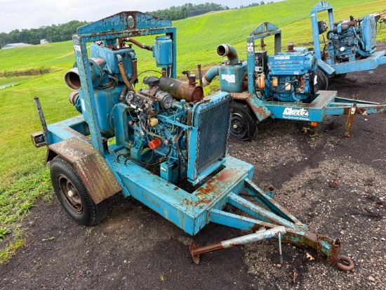 THOMPSON 6IN. WATER PUMP powered by John Deere diesel engine, equipped with 6in. Centrifugal pump,